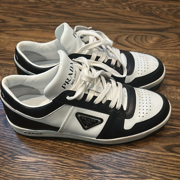 Prada Men's Black and White Sneakers - Picture 1 of 3